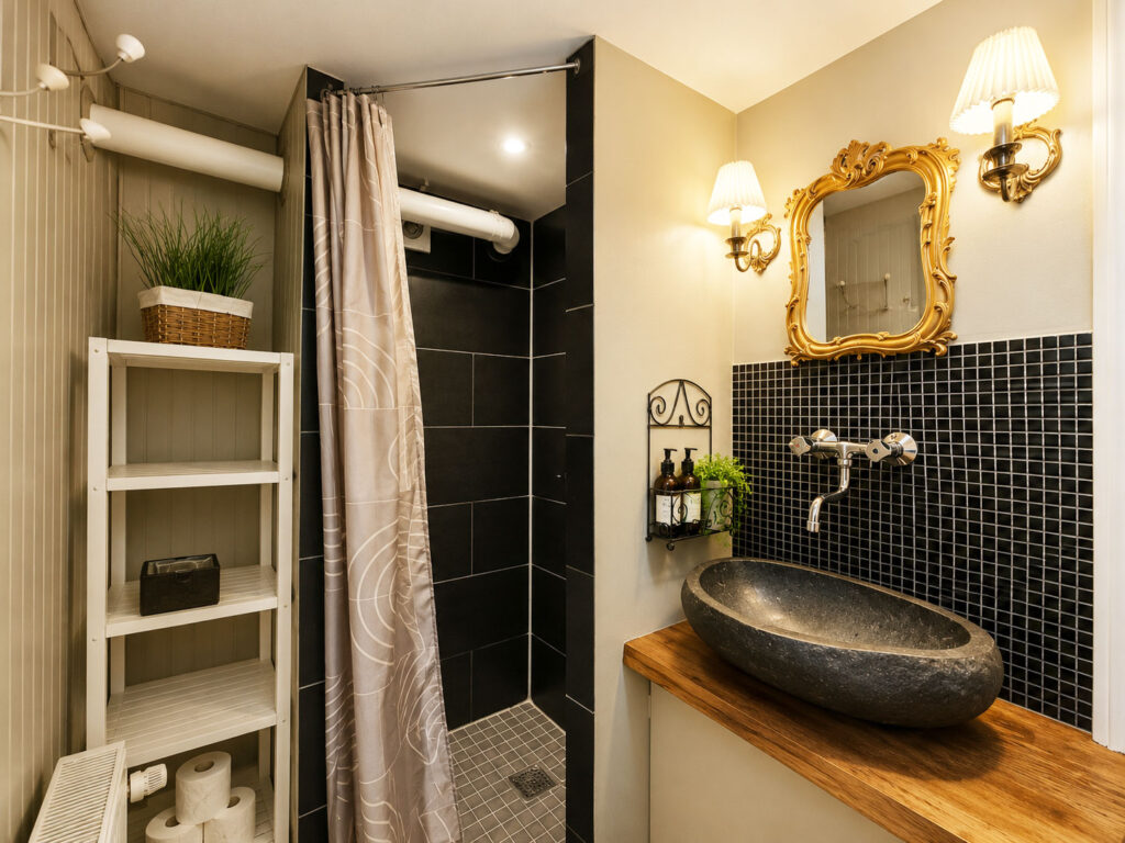 Modern bathroom with shower