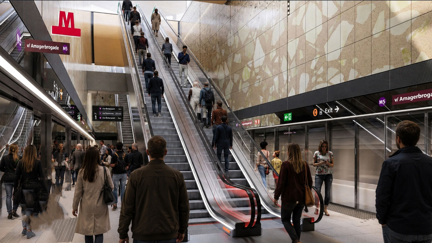 Copenhagen Metro connection from Amagerbro Station