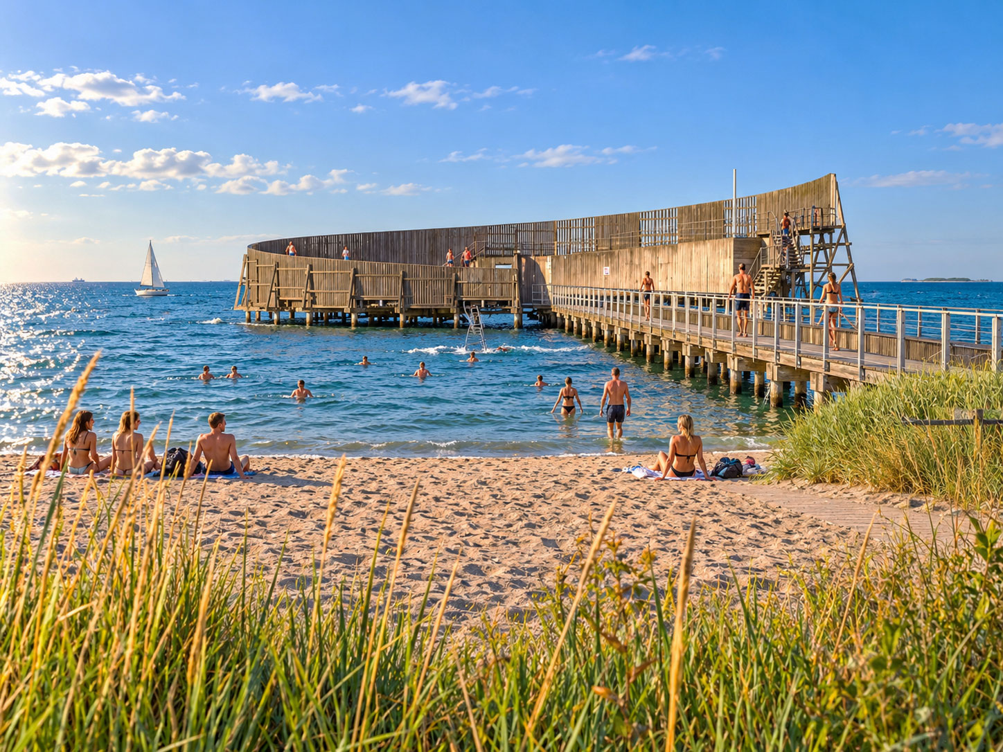 Beach and water at Amager Strandpark